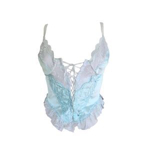vintage pastel lace corset top